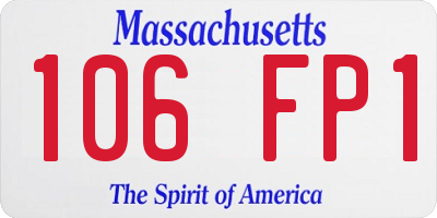 MA license plate 106FP1