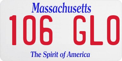 MA license plate 106GL0