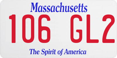 MA license plate 106GL2