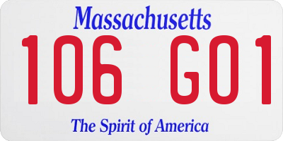 MA license plate 106GO1