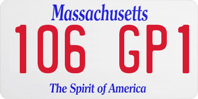 MA license plate 106GP1
