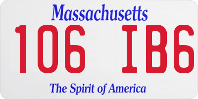 MA license plate 106IB6
