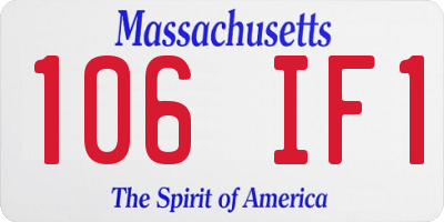 MA license plate 106IF1