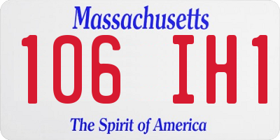 MA license plate 106IH1