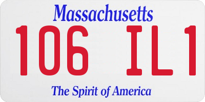 MA license plate 106IL1