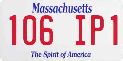 MA license plate 106IP1