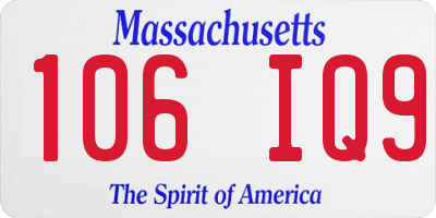 MA license plate 106IQ9