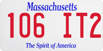 MA license plate 106IT2