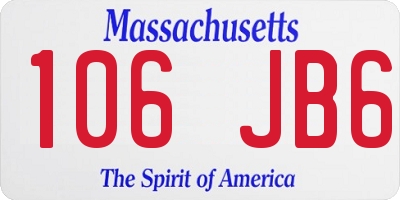 MA license plate 106JB6