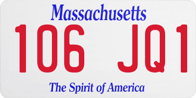 MA license plate 106JQ1