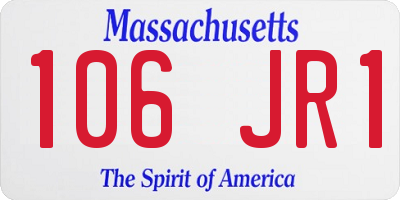 MA license plate 106JR1