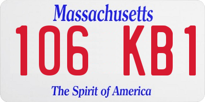MA license plate 106KB1