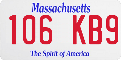 MA license plate 106KB9