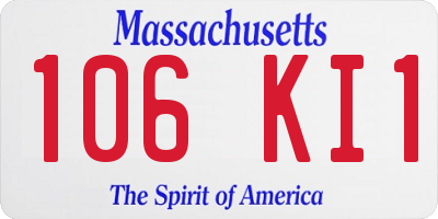 MA license plate 106KI1