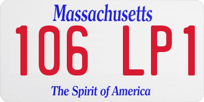 MA license plate 106LP1