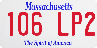 MA license plate 106LP2