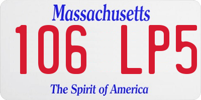 MA license plate 106LP5