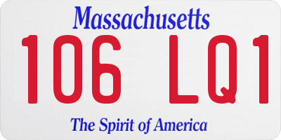 MA license plate 106LQ1
