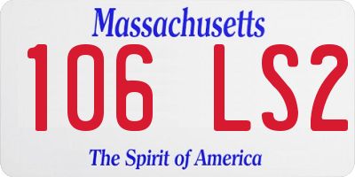 MA license plate 106LS2
