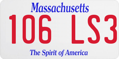 MA license plate 106LS3