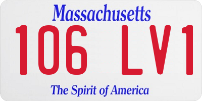 MA license plate 106LV1