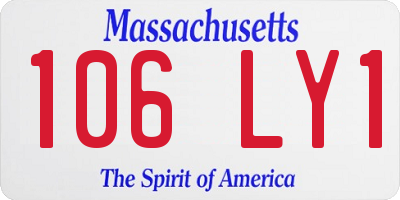 MA license plate 106LY1