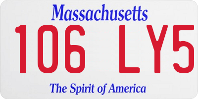 MA license plate 106LY5