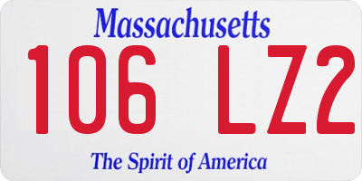 MA license plate 106LZ2