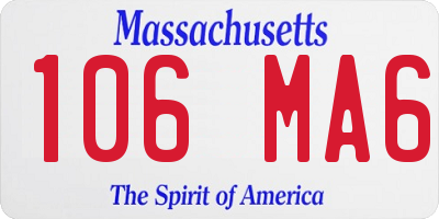 MA license plate 106MA6