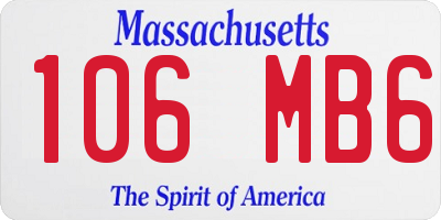 MA license plate 106MB6