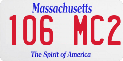 MA license plate 106MC2