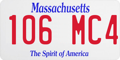 MA license plate 106MC4