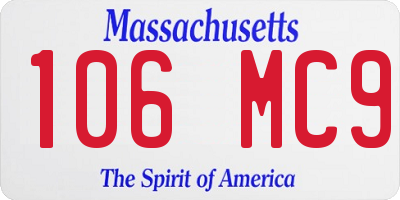 MA license plate 106MC9