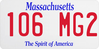 MA license plate 106MG2