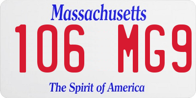 MA license plate 106MG9