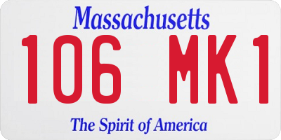 MA license plate 106MK1