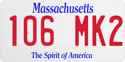 MA license plate 106MK2