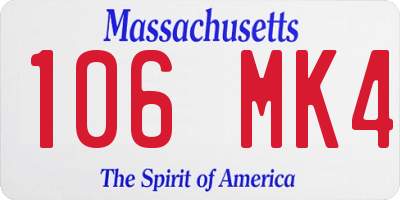 MA license plate 106MK4
