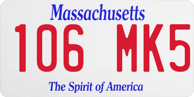 MA license plate 106MK5