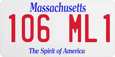 MA license plate 106ML1
