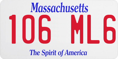 MA license plate 106ML6