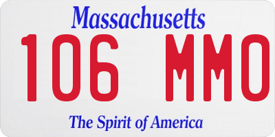 MA license plate 106MM0