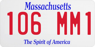 MA license plate 106MM1