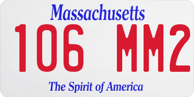 MA license plate 106MM2