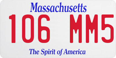 MA license plate 106MM5
