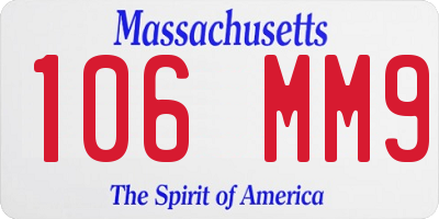 MA license plate 106MM9