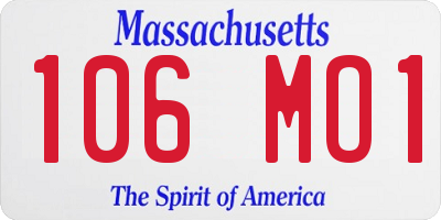 MA license plate 106MO1