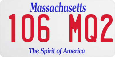 MA license plate 106MQ2