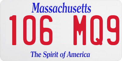 MA license plate 106MQ9