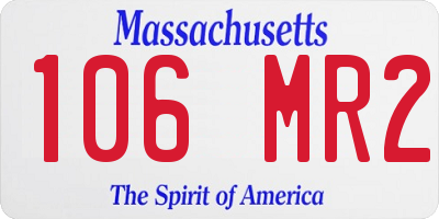 MA license plate 106MR2